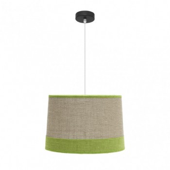 Distribuidor - Lâmpadas Diversas | Colgantes Moderno | COLGANTE TIETAR 1XE27 SACO/VERDE REGX40X40 CM Ref: 186694006